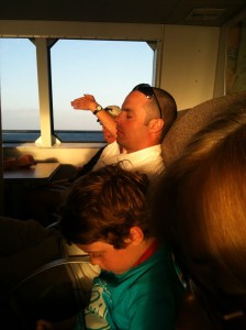 Noah asleep on the Key West Express Noah asleep on the Key West Express