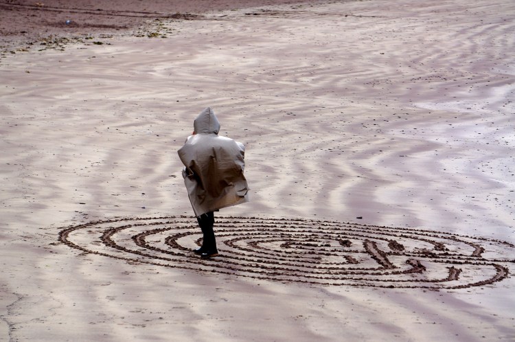 our first beach labyrinth