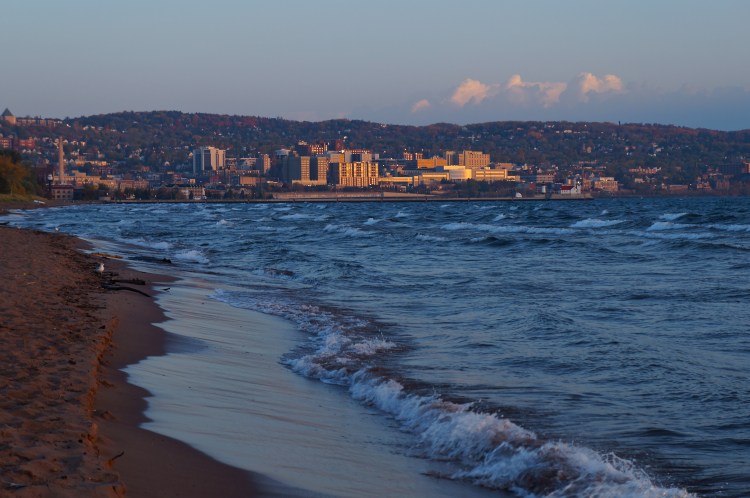 city in the morning light