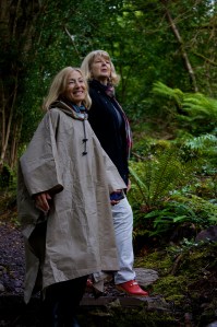 Patricia and Roberta posing in the Kells Garden