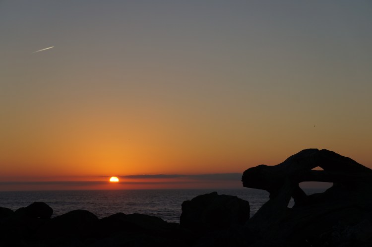 sunset on the pacific