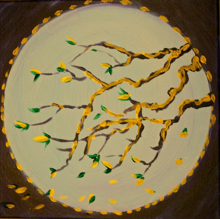 This is Donna's "occupy Lent" painting for the text from Luke for march 3