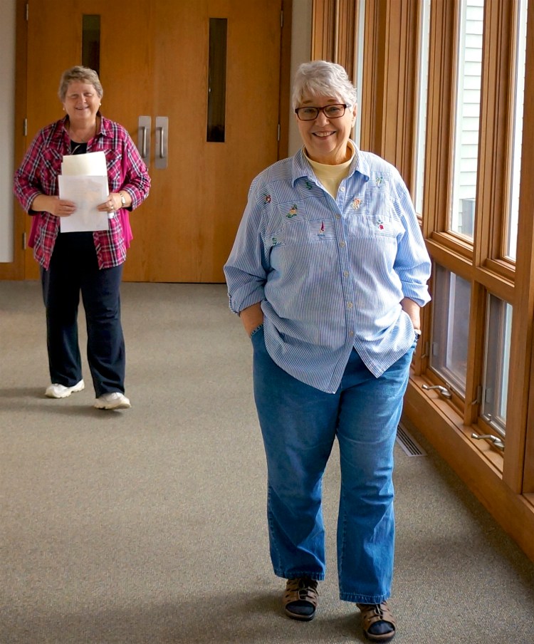 Martha & Janet at the end of day three peanut brittling at Trinity Church of the UCC - 12